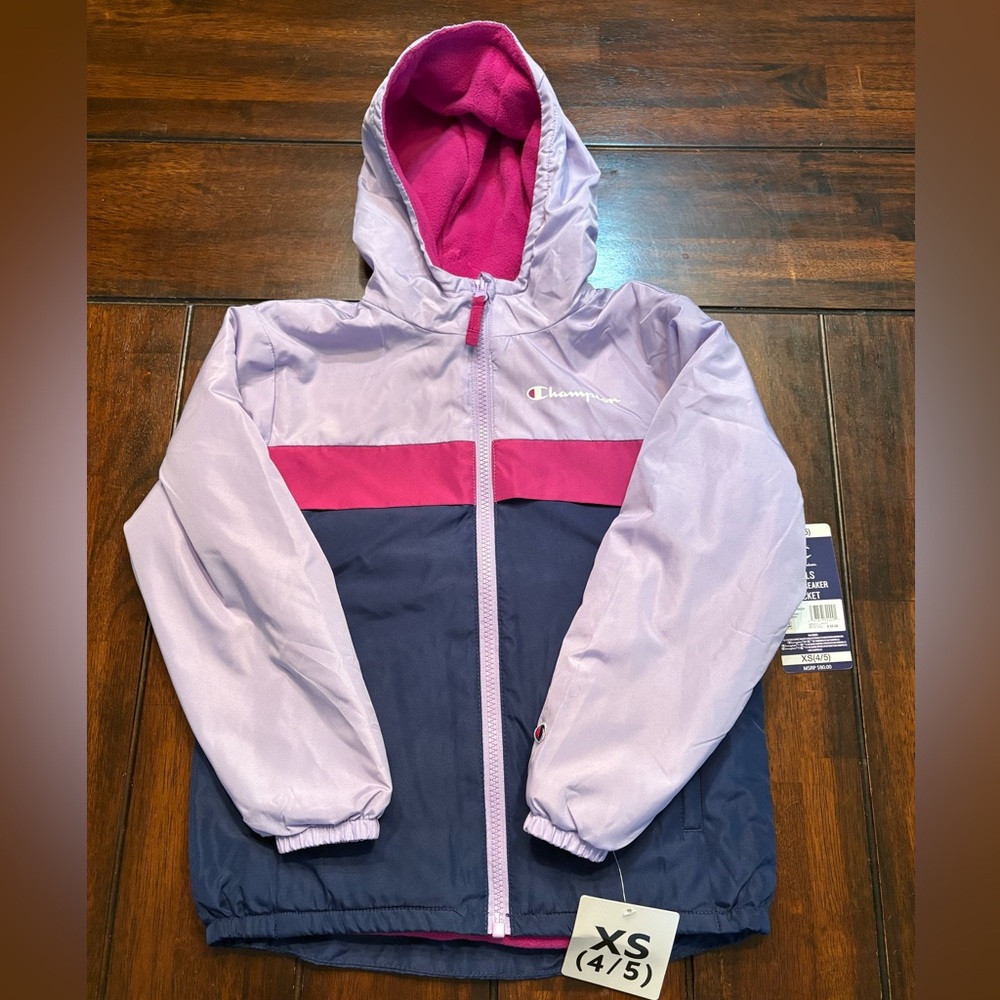New Champion Kids Pink and Navy Winter Jacket, XS